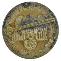 Német Harmadik Birodalom 1934. "Német Téli Segélyező Jelvény 1933-34" bronz lemezjelvény (...