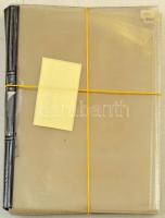 Használt, régi típusú bankjegytartó 59db osztatlan, lefűzhető berakólappal T:használt, a lapokon ország jelölések