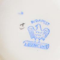 Aquincum Szeged látképes váza és hamuzó, jelzett, m: 20,5 cm