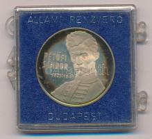 Csúcs Viktória (1934-) DN "Petőfi Sándor" ezüstözött emlékérem eredeti ÁPV plasztiktokban (32mm) T:UNC (eredetileg PP) patina