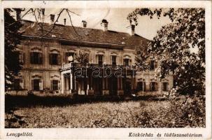 Lengyeltóti, Kórház és tüdőszanatórium (Gróf Zichy kastély). Kovács Istvánné kiadása (fa)