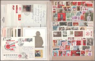 Szovjetunió Lenin összeállítás, benne bélyegek, díjjegyesek, CM-ek, 2 db berakólapon