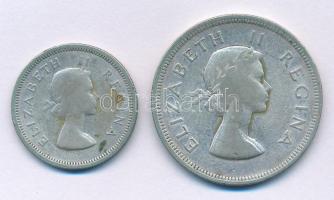 Dél-Afrika 1954. 1Sch Ag "II. Erzsébet" + 2 1/2Sch Ag "II. Erzsébet" T:F
South ...