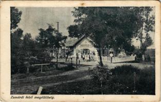 Zamárdi, Zamárdi-felső vasúti megállóhely, vasútállomás. Szepes nyomda kiadása (kopott sarok / worn corner)