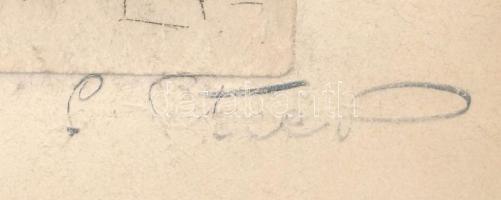 Olvashatatlan jelzéssel: Budapest, belvárosi plébánia templom. Rézkarc, papír, 18×12 cm