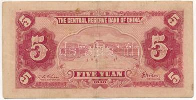 Kína / The Central Reserve Bank of China 1940. 5Y T:F China / The Central Reserve Bank of China 1940...