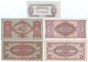 1932. 50P + 1944. 5P "A Vöröshadsereg Parancsnoksága" + 1945. 10.000P + 1946. 1.000.000.00...