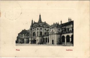 1911 Pécs, Indóház, vasútállomás. Schmeiszl és Kálmán cég kiadása (fa)