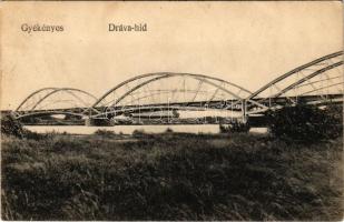 1940 Gyékényes, Dráva híd. Vasúti levelezőlapárusítás 3198. (fl)