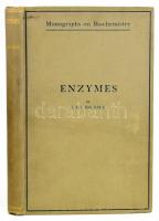 J.B.S. Haldane: Enzymes. London-New York-Toronto, 1930, Longmans, Green and Co. Angol nyelven. Kiadói egészvászon-kötés.