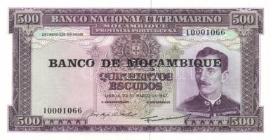 Mozambik 1967. 500Esc (5x) közeli sorszámokkal T:I