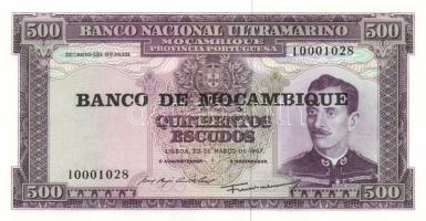 Mozambik 1967. 500Esc (5x) közeli sorszámokkal T:I
