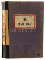 1915 A Pesti Hírlap 1915. áprilisi számai egybekötve, benne a háborúval kapcsolatos és egyéb hírekkel, reklámokkal, korabeli félvászon-kötésben, kissé foltos borítóval, sérült gerinccel, helyenként ceruzás bejegyzésekkel