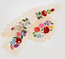 Kalocsai Richelieu mintás 3 darab terítő, h: 58 cm alatt