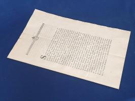 [Oklevél] Okirat Gróf Károlyi Antal (1732-1791) szatmári főispán, táborszernagy, katolikus főúr birt...