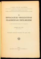 Szabó Zoltán: A dipsacaceák virágzatának fejlődéstani értelmezése. 32 szövegközötti képpel és 8 tábl...