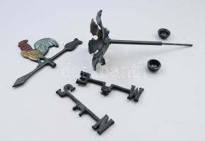 Fém szélkakas, javított, m: 42 cm