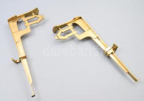 2 darab bronz fali akasztó, 31x14 cm