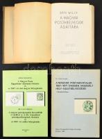 3 db katalógus: Bán Willy: A magyar postabélyegek adattára (1943) + Dr. Zlatev István: A magyar postahivatalok 1867-1871 években használt hely-keletbélyegzései (1983) + Sipos Józsefné: A Magyar Posta függetlenné válásának története és az 1867. évi első magyar bélyegkiadás / Dr. Nagy Ferenc: A magyar postaigazgatás havasalföldi és moldvai cs. és kir. konzulátusi postaügynökségeinek története és az 1867. évi soldos bélyegkiadás (Budapest, 1992), dobozban
