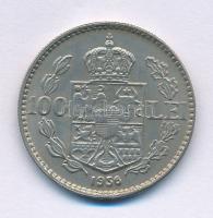 Románia 1936. 100L Ni "II. Károly" T:XF Romania 1936. 100 Lei Ni "Carol II" C:XF Krause KM#54
