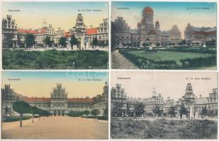 Chernivtsi, Czernowitz, Cernauti, Csernyivci (Bukovina, Bucovina, Bukowina) - 7 pre-1945 town postcards: archbishop's residence, general view