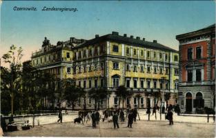 Chernivtsi, Czernowitz, Cernauti, Csernyivci (Bukovina, Bukowina); Landesregierung. Verlag Moritz Gottlieb / state government, market (tear)