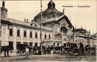 Chernivtsi, Czernowitz, Cernauti, Csernyivci (Bukovina, Bukowina); Hauptbahnhof. Verlag David Gross / railway station (EK)