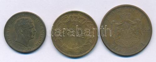 Románia 1945. 200L Ni-sárgaréz "I. Mihály" + 500L Ni-sárgaréz "I. Mihály" + 1946. 2000L Ni-sárgaréz "I. Mihály" T:XF,VF patina Romania 1945. 200 Lei Ni-brass "Mihai I" + 500 Lei Ni-brass "Mihai I" + 1946. 2000 Lei Ni-brass "Mihai I" C:XF,VF patina Krause KM#66, KM#67, KM#69