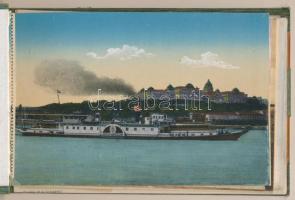 Magyar Királyi Folyam- és Tengerhajózási Részvénytársaság (MFTR), képeslapfüzet 9 lappal, motívum bé...