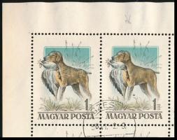 1956 Magyarországi kutyafajták (I.) 1Ft teljes ívben "tarajos réce" lemezhibával