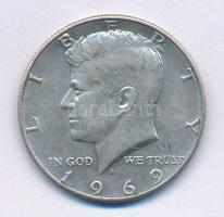 Amerikai Egyesült Államok 1969D 1/2$ Ag "Kennedy" T:AU USA 1969D 1/2 Dollar Ag "Kennedy" C:AU Krause KM#202a