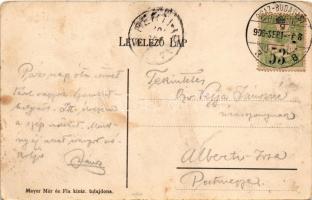 1906 Németújvár, Güssing; látkép, vár. Mayer Móra és Fia kiadása / general view, castle + "GRAZ...