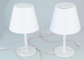 Artemide Manufaktúra, Adrien Gardere designer: "Melampo" lámpa pár. Fém, textilanyag búrákkal, jelzett, jó állapotban, m: 39,5 cm /// Artemide Manufactory, designer Adrien Gard?re: "Melampo" lamp pair. Metal with fabric lampshades, marked, in good condition, height: 39.5 cm.