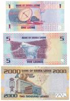 Sierra Leone 2010. 2000L + 2022. 1L + 5L T:AU, hullámos papír
Sierra Leone 2010. 2000 Leones + 2022...