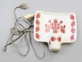 Drasche porcelán falilámpa, jelzett, kopással, 20x22 cm