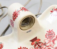 Drasche porcelán falilámpa, jelzett, kopással, 20x22 cm