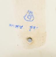 Drasche porcelán falilámpa, jelzett, kopással, 20x22 cm