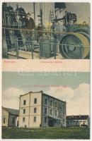 1914 Belényes, Beius; Egyesült Villamossági és Műmalmi telep, Villamossági gépház, belső munkásokkal. Süssmann Lázár kiadása / United Electricity and Industrial Plant, electric power plant, interior with workers (r)