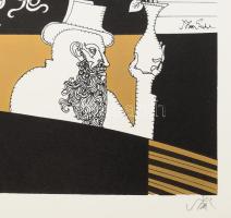 Szász Endre (1926-2003): Szürrealista kompozíció. Szitanyomat, papír, jelzett, művészpéldány EA XV/X...