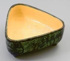 Mihály Béla: Retro szárazvirág váza. Jelzett, hibátlan, 19x18 cm