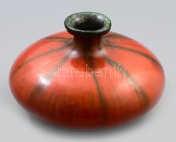 Bodrogkeresztúri ufo váza, jelzett, kis kopással, d: 24 cm