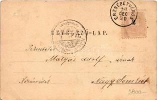 1898 (Vorläufer) Erzsébetváros, Dumbraveni; Római katolikus templom, Takarék szálloda, Városi tanács...