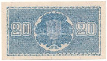 Finnország 1945. 20M T:UNC,AU Finland 1945. 20 Markka C:UNC,AU Krause P# 86