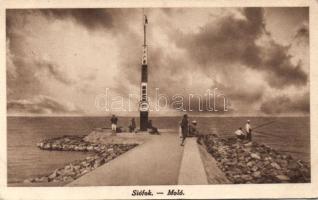 Siófok, móló, horgászok