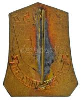 1970. "KIOSZ 10 éves szervezeti munkáért" zománcozott bronz jelvény (25x35mm) T:AU