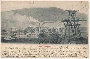 1907 Nyustya-Likér, Hnústa-Likier; vasgyár, sodronypálya / iron factory, works, ropeway transport (EK)