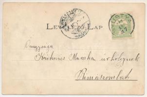 1907 Nyustya-Likér, Hnústa-Likier; vasgyár, sodronypálya / iron factory, works, ropeway transport (E...