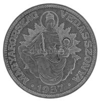 1937. 2P Ag "Madonna" T:XF patina Adamo P7