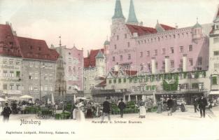 Nürnberg market square with the shop of Georg Josef Meier (EK)