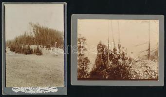 cca 1913 Dobsina, Hegyeskő, 2 db keményhátú fotó, 13×9 cm
